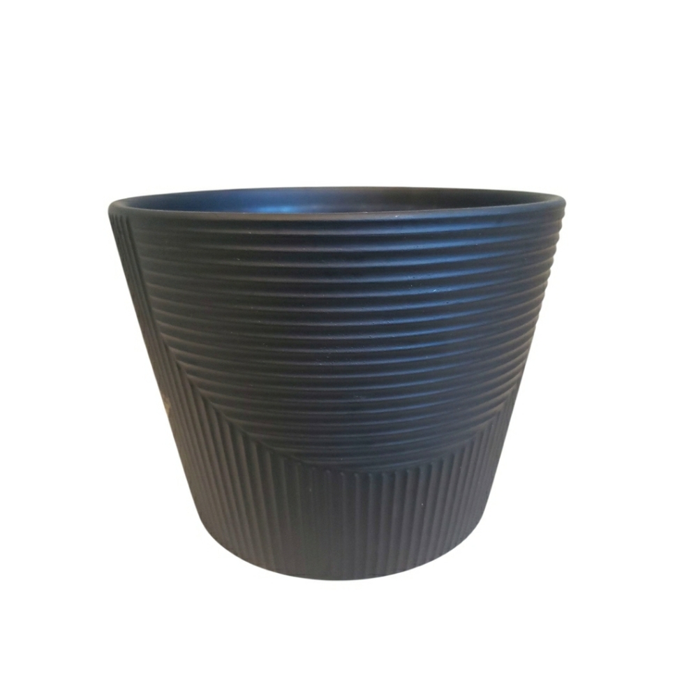 Black Ceramic Pot